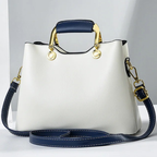 Women's black leather handbag styled look — everyday — Janenovo Butterfly Handbag — Oscar Blackwood