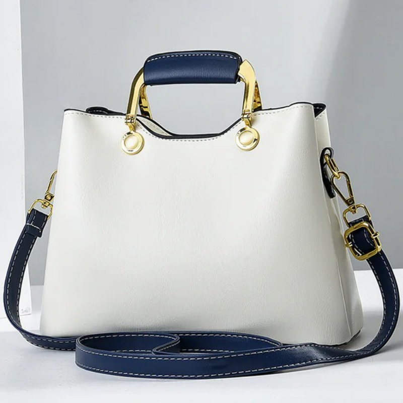 Women's black leather handbag styled look — everyday — Janenovo Butterfly Handbag — Oscar Blackwood