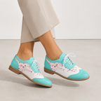 Women's lace shoes close-up — versatile — Betty Wingtip Oxford Shoes — Oscar Blackwood