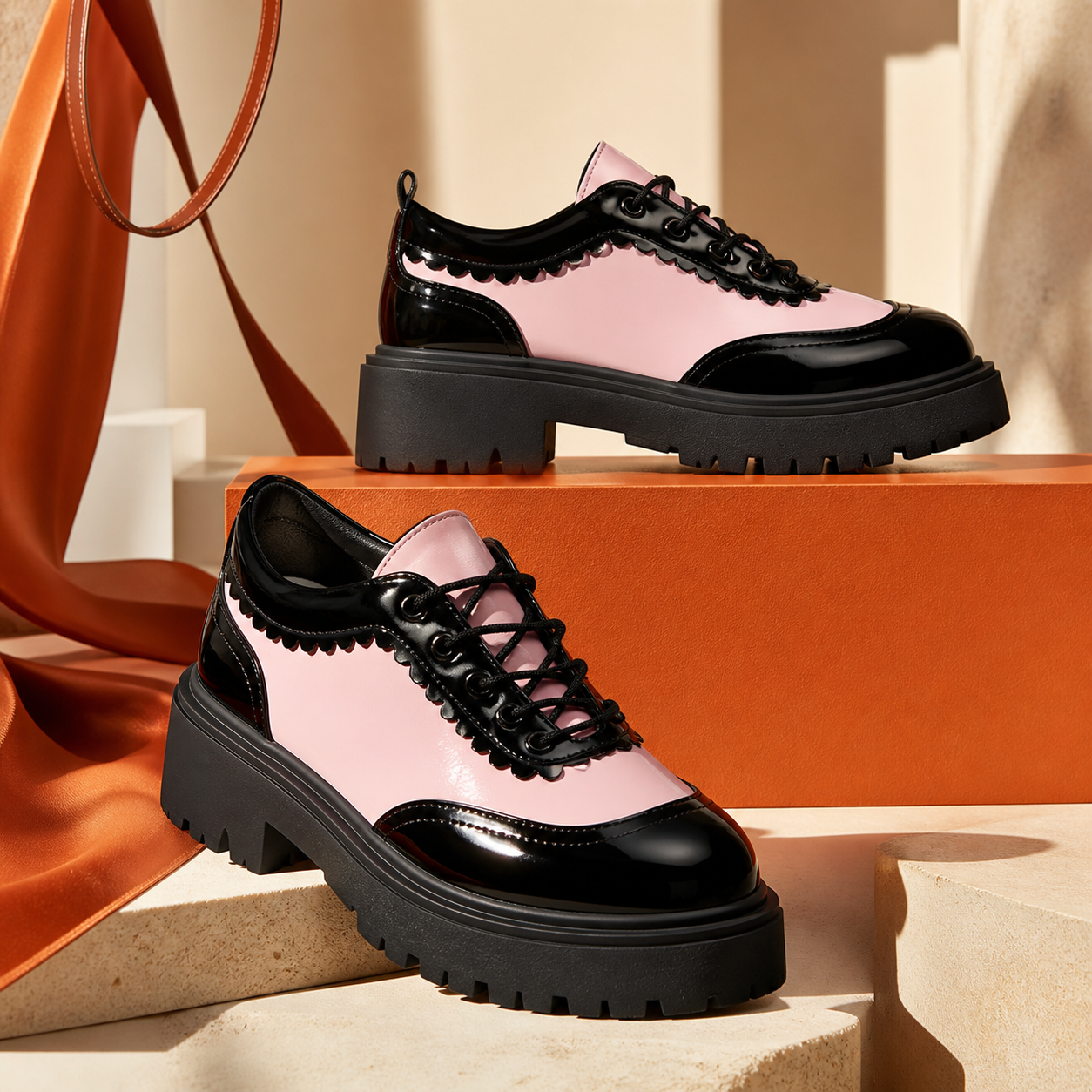 Women's lace shoes styled look — versatile — Beatrix Wingtip Oxford Shoes — Oscar Blackwood