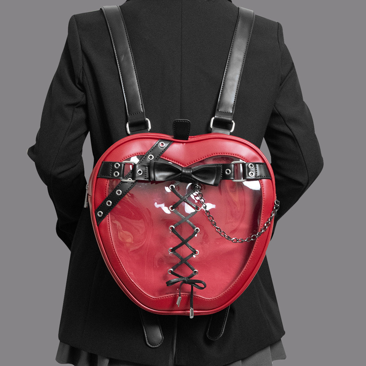 Women's woven bag back view — everyday — Poison Apple Backpack — Oscar Blackwood