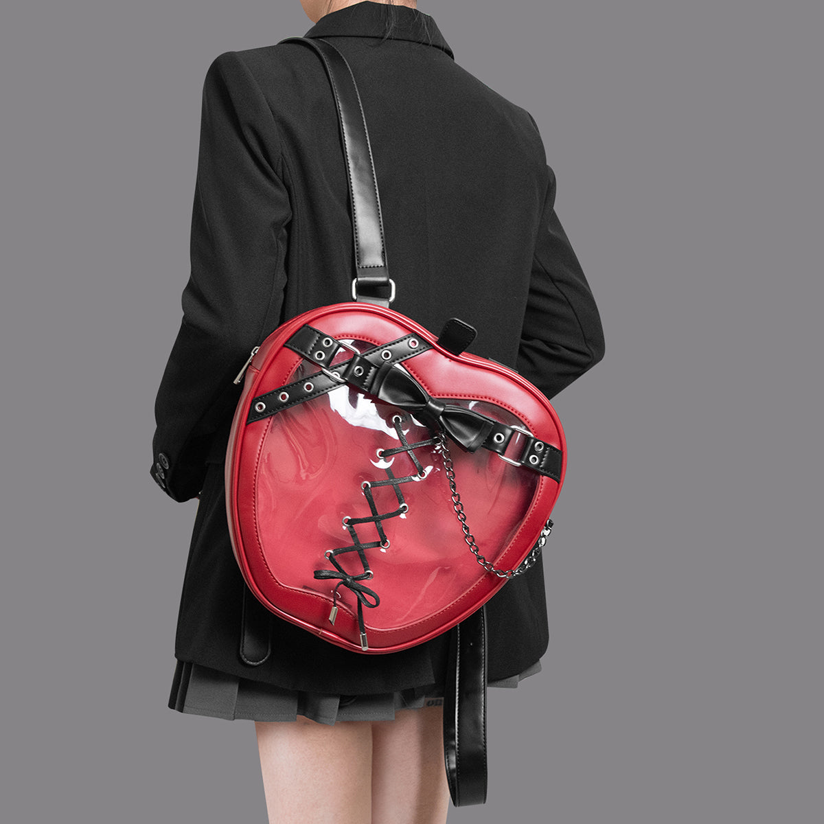 Women's woven bag front view — everyday — Poison Apple Backpack — Oscar Blackwood