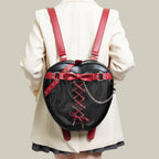 Women's woven bag side view — everyday — Poison Apple Backpack — Oscar Blackwood