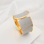 Women's red textured jewelry side view — versatile — Aura Wave Bracelet — Oscar Blackwood