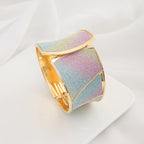 Women's red textured jewelry back view — versatile — Aura Wave Bracelet — Oscar Blackwood