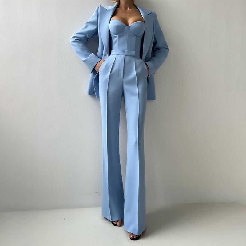Unisex red sets color detail — versatile — Alana 3 Pieces Set for every occasion — Oscar Blackwood