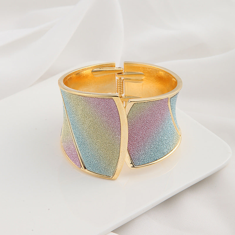 Women's red textured jewelry styled look — versatile — Aura Wave Bracelet — Oscar Blackwood