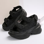 Women's sandals back view — versatile — Lizzie Chunky Sandals for every occasion — Oscar Blackwood