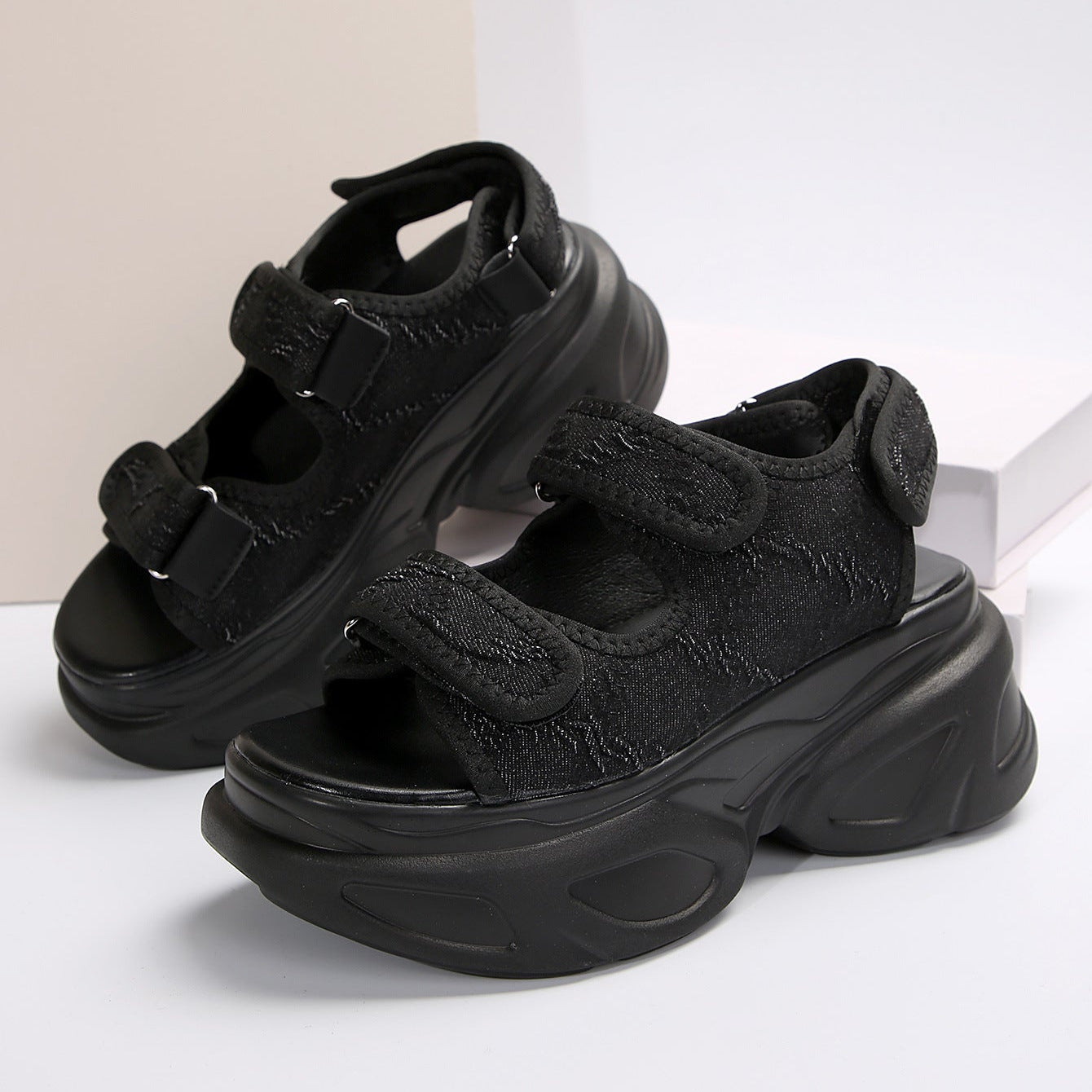 Women's sandals back view — versatile — Lizzie Chunky Sandals for every occasion — Oscar Blackwood