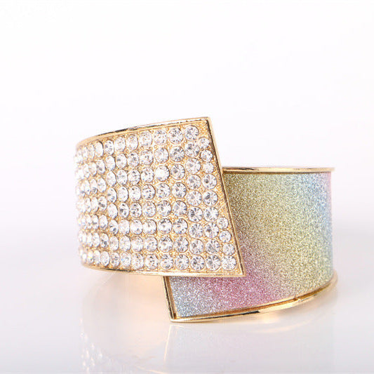 Women's white textured jewelry side view — versatile — Aura Diamond Wave Bracelet — Oscar Blackwood