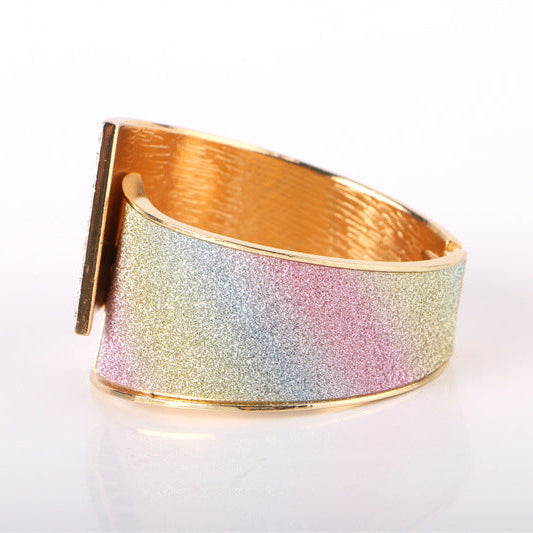 Women's white textured jewelry back view — versatile — Aura Diamond Wave Bracelet — Oscar Blackwood