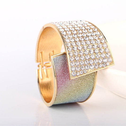 Women's white textured jewelry side view — versatile — Aura Diamond Wave Bracelet — Oscar Blackwood
