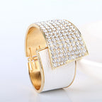 Women's white textured jewelry back view — versatile — Aura Diamond Wave Bracelet — Oscar Blackwood