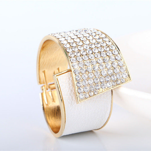 Women's white textured jewelry back view — versatile — Aura Diamond Wave Bracelet — Oscar Blackwood