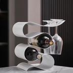 Unisex wine side view — versatile — Wine Wave Holder for every occasion — Oscar Blackwood