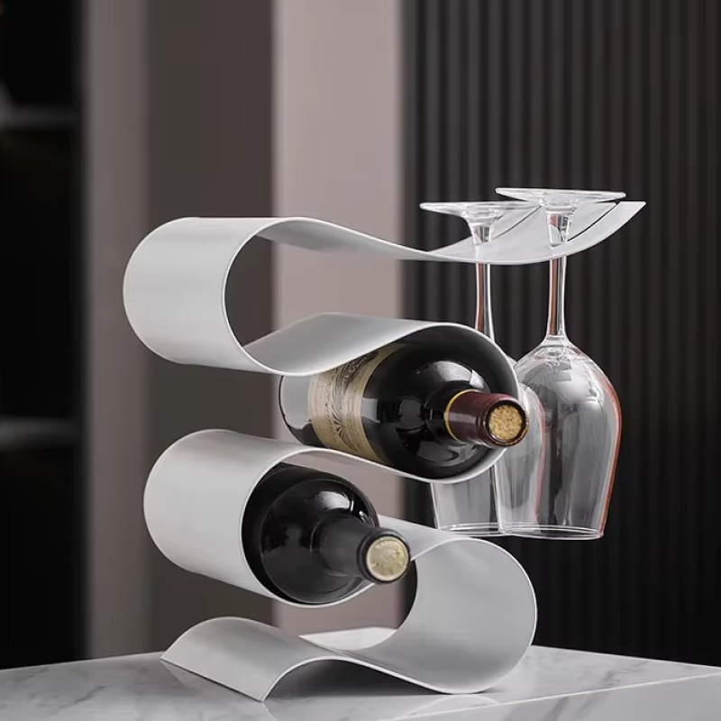 Unisex wine side view — versatile — Wine Wave Holder for every occasion — Oscar Blackwood