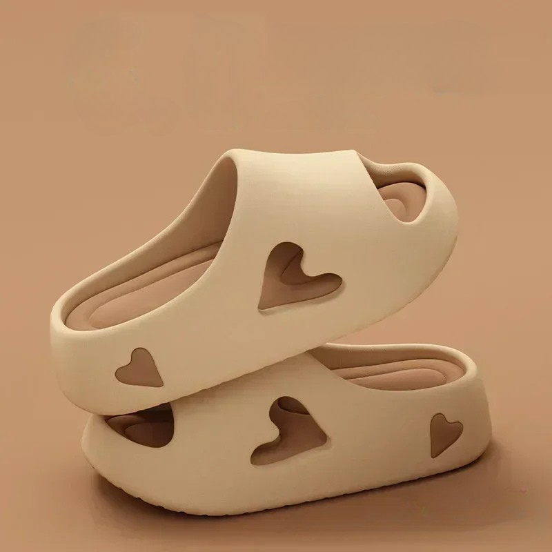 Women's khaki shoes back view — versatile — Heart Me Slippers for every occasion — Oscar Blackwood