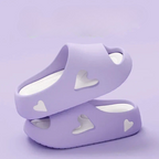 Women's purple shoes styled look — versatile — Heart Me Slippers — Oscar Blackwood
