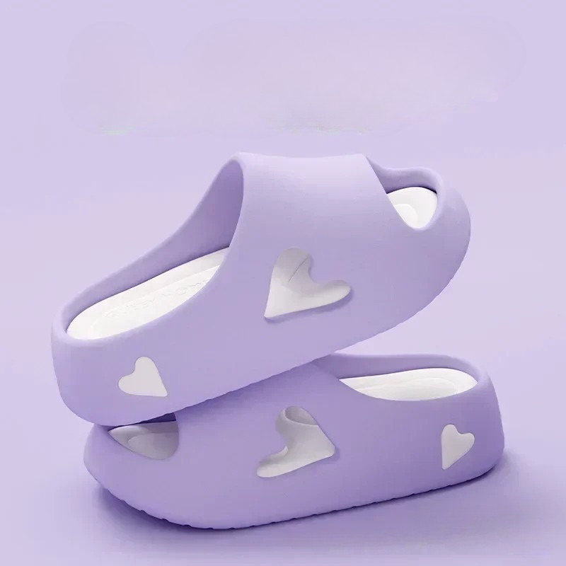 Women's purple shoes styled look — versatile — Heart Me Slippers — Oscar Blackwood