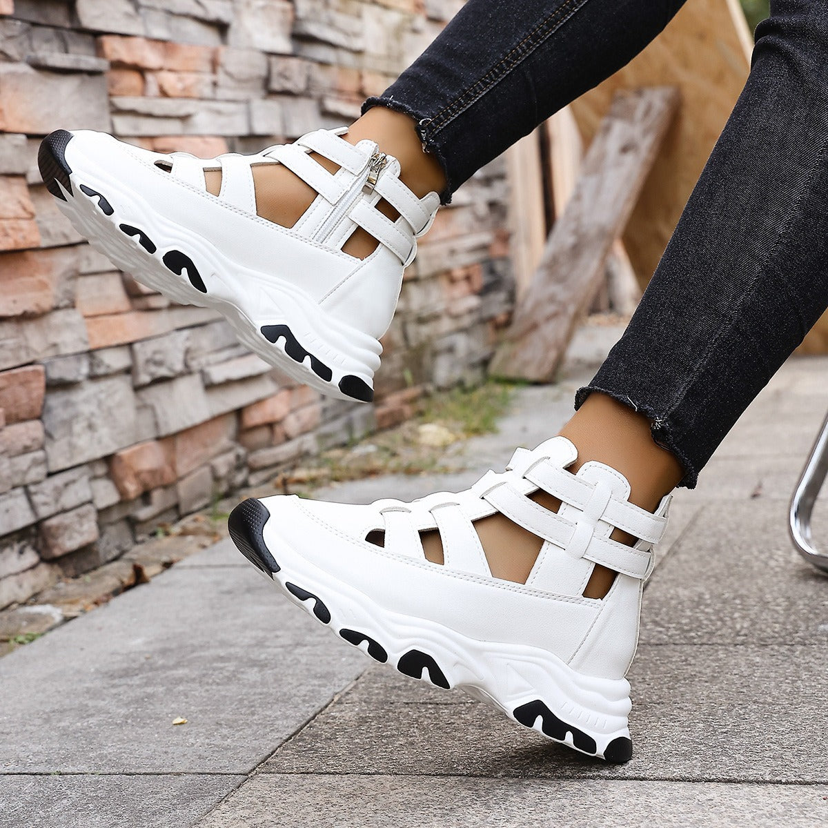 Women's sandals side view — versatile — Jade Platform Sandals for every occasion — Oscar Blackwood