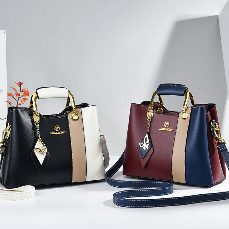 Women's leather handbag side view — everyday — Janenovo Butterfly Handbag — Oscar Blackwood