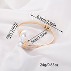 Women's jewelry back view — versatile — Aura Pearl Bangle for every occasion — Oscar Blackwood