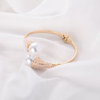 Women's jewelry close-up — versatile — Aura Pearl Bangle for every occasion — Oscar Blackwood