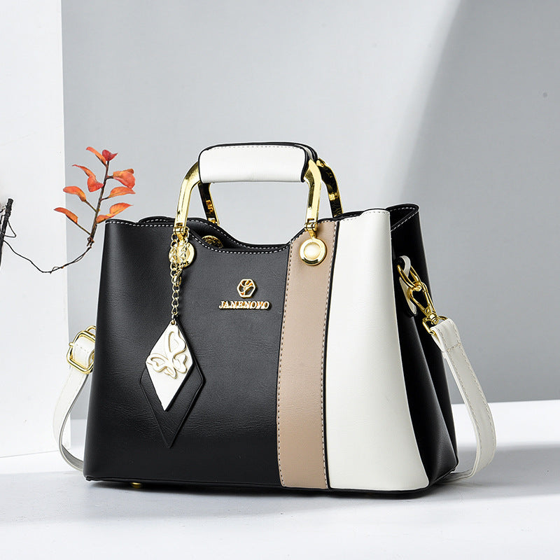 Women's leather handbag back view — everyday — Janenovo Butterfly Handbag — Oscar Blackwood