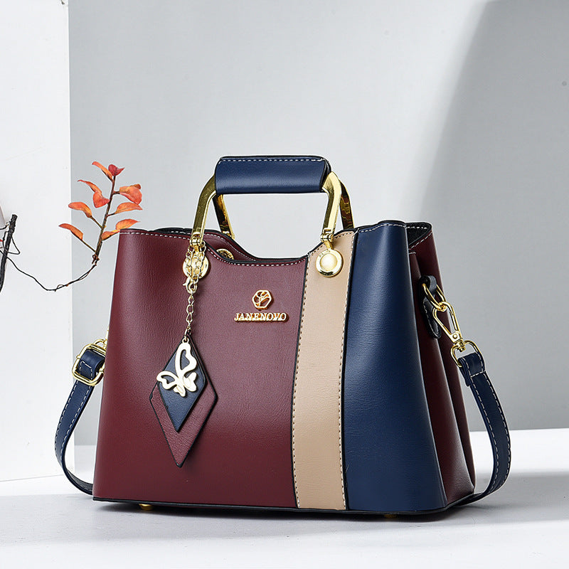 Women's leather handbag side view — everyday — Janenovo Butterfly Handbag — Oscar Blackwood