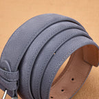 Men's red textured belt back view — versatile — Vandeventer Cow Leather Belt — Oscar Blackwood