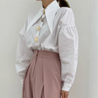Women's white tops detail view — versatile — Alevtina Shirt for every occasion — Oscar Blackwood