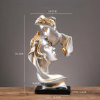 Unisex silver imperial back view — versatile — Imperial Kiss Statue — Oscar Blackwood