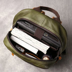 Unisex black leather backpack styled look — versatile — Azzurro Genuine Leather Backpack — Oscar Blackwood