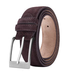 Men's black textured belt close-up — versatile — Vandeventer Cow Leather Belt — Oscar Blackwood