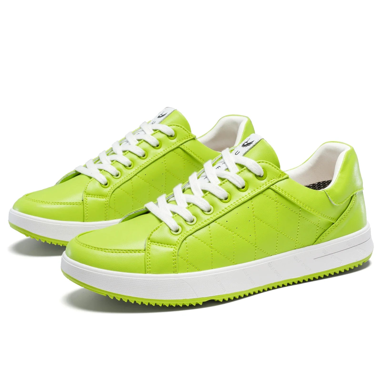 Men's green leather shoes color detail — versatile — Double-Waggle Golf Shoes — Oscar Blackwood