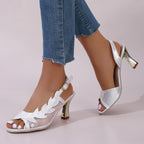 Women's heels color detail — elegant — Lily Grace Slingback Heels — Oscar Blackwood