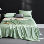 Men's silk romanart back view — versatile — Romanart Mulberry Silk Comforter — Oscar Blackwood