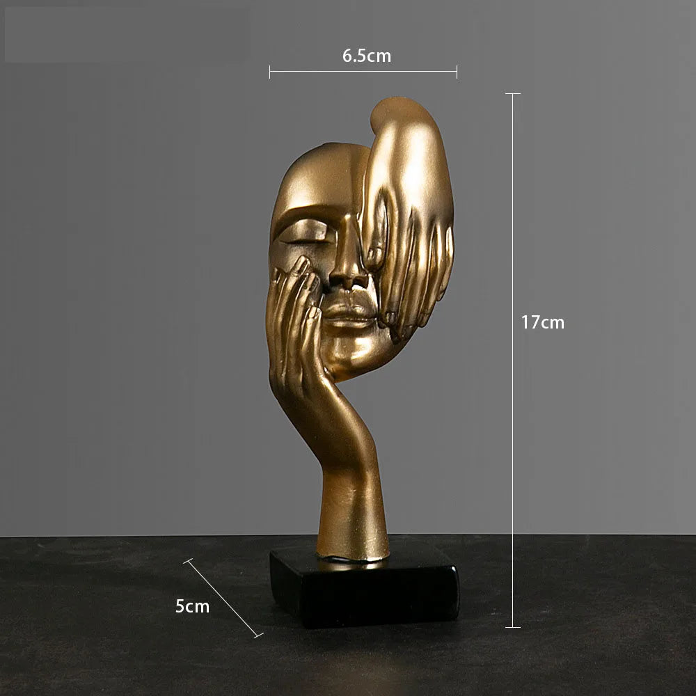 Men's gold soul side view — versatile — Soul Shape Ornament for every occasion — Oscar Blackwood