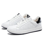 Men's white leather shoes back view — versatile — Double-Waggle Golf Shoes — Oscar Blackwood