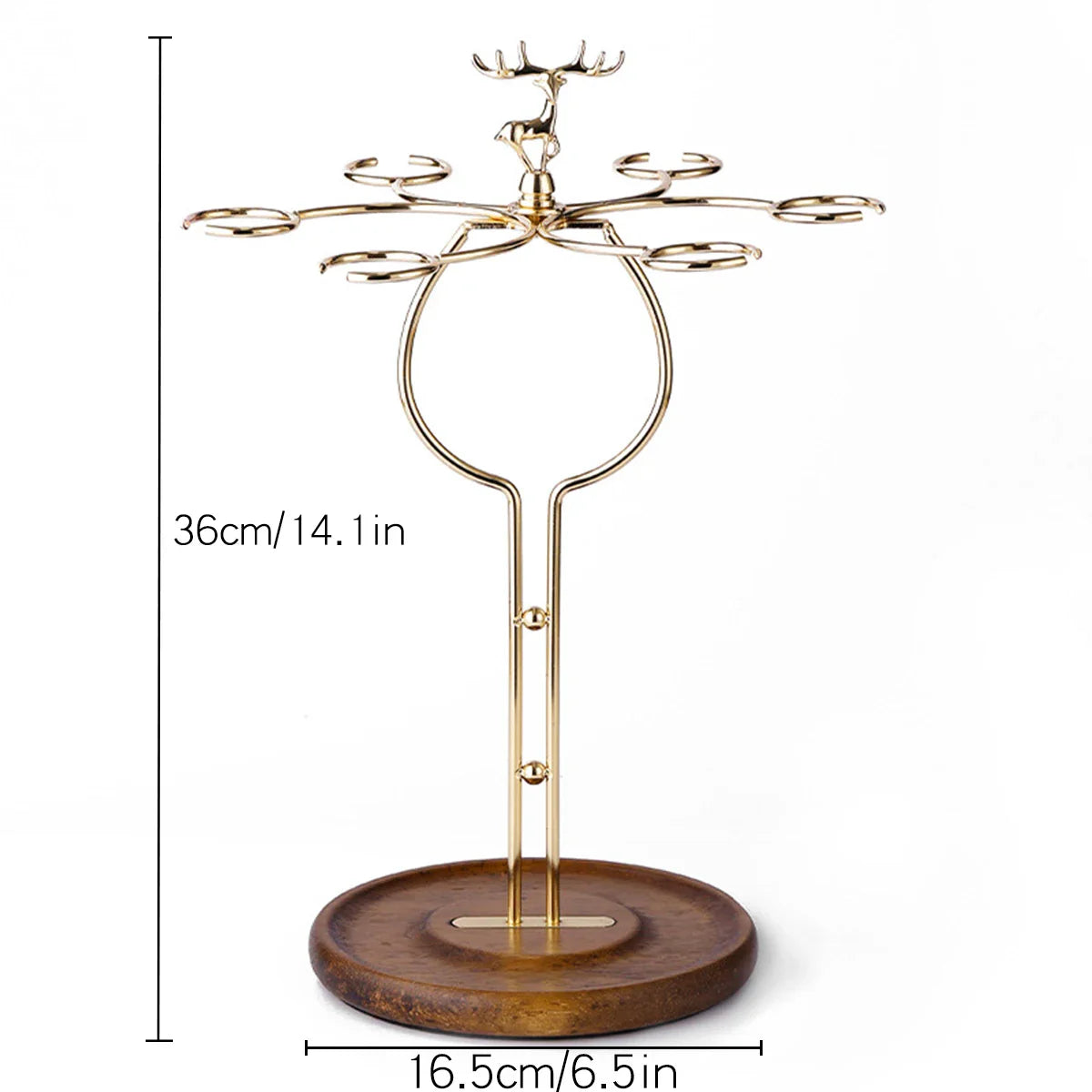 Unisex golden holder wine side view — versatile — Burgundy Wine glass — Oscar Blackwood