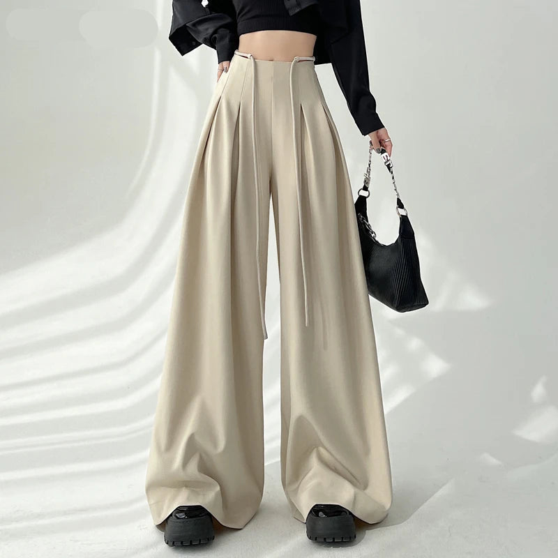Women's pink lace pants close-up — versatile — Brianna Wide Leg Pants — Oscar Blackwood
