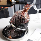 Unisex lace wine styled look — versatile — Wine 360 Rotating Decanter — Oscar Blackwood