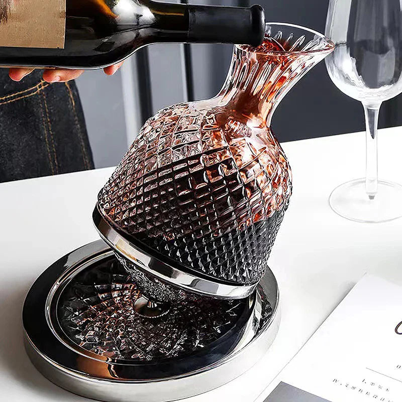 Unisex lace wine styled look — versatile — Wine 360 Rotating Decanter — Oscar Blackwood