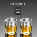 Unisex shot glass 2 pcs spirit color detail — versatile — Spirit Set - Shot Glass — Oscar Blackwood