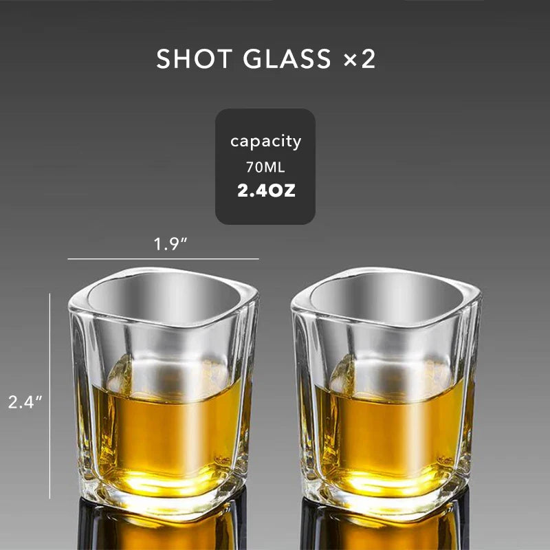 Unisex shot glass 2 pcs spirit color detail — versatile — Spirit Set - Shot Glass — Oscar Blackwood