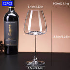 Unisex transparent wine color detail — versatile — Burgundy Wine glass — Oscar Blackwood