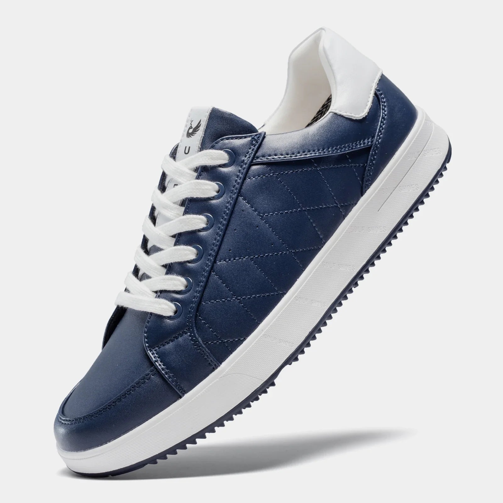 Men's black leather shoes color detail — versatile — Double-Waggle Golf Shoes — Oscar Blackwood