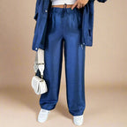 Women's pants back view — versatile — Lucie Loose Autumn Set for every occasion — Oscar Blackwood