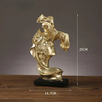 Unisex gold imperial detail view — versatile — Imperial Kiss Statue — Oscar Blackwood