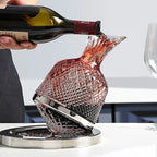 Unisex lace wine alternate angle — versatile — Wine 360 Rotating Decanter — Oscar Blackwood